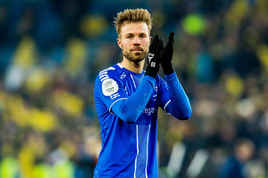 Patrick Mortensen of Sarpsborg 08 looks dejected losing the