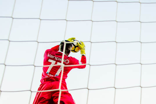 Goalkeeper Arnold Origi of Lillestrøm makes a save