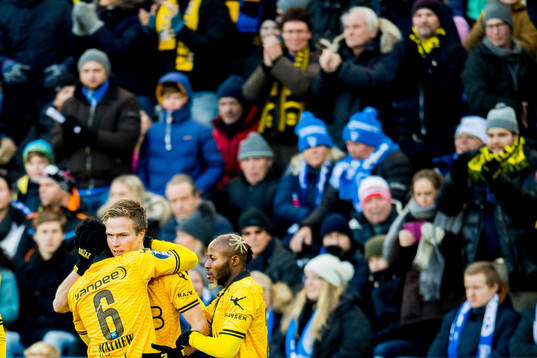 Simen Kind Mikalsen of Lillestrøm celebrates with