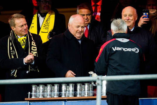 Arne Erlandsen, head coach of Lillestrøm, with Terje