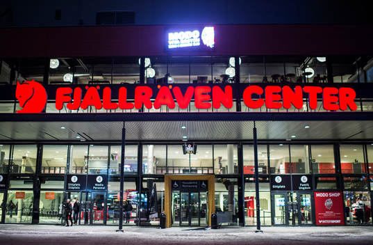 Exteriör av Fjällräven Center