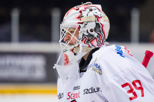 Vita Hästens målvakt Viktor Kokman