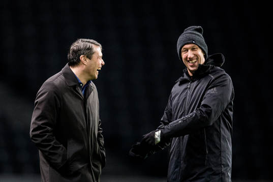 Östersunds ordförande Daniel Kindberg och tränare Graham
