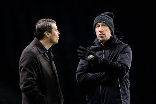 Östersunds ordförande Daniel Kindberg och tränare Graham