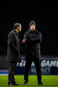 Östersunds ordförande Daniel Kindberg och tränare Graham