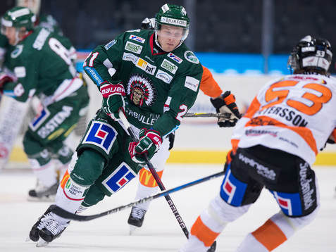 Frölundas Christoffer Ehn  mot Karlskronas Bobbo Petersson