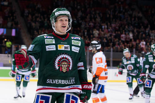 Frölundas Max Friberg jublar