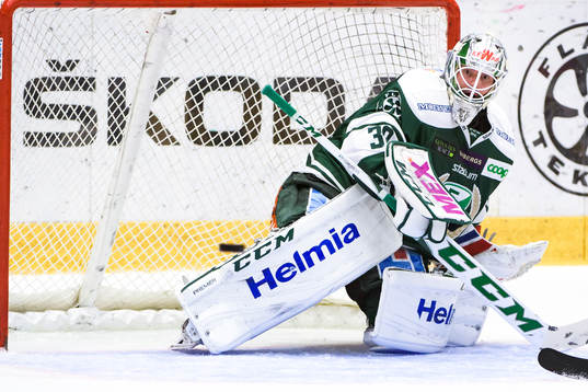 Färjestads målvakt Lars Haugen