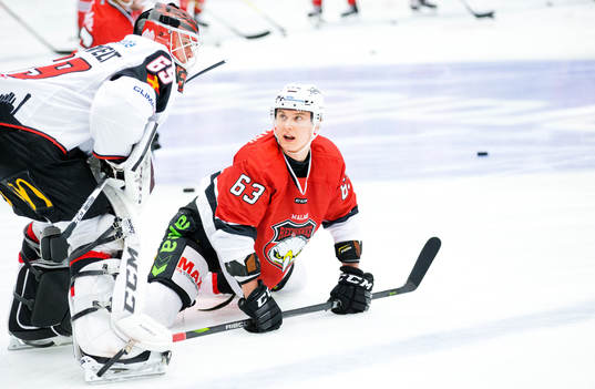 Malmö Redhawks målvakt Oscar Alsenfelt och Fredrik