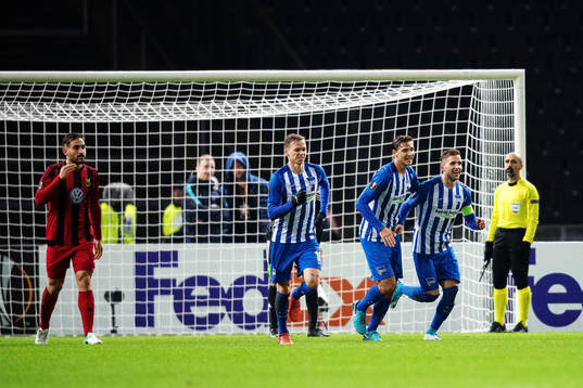 Hertha Berlins Peter Pekarik jublar