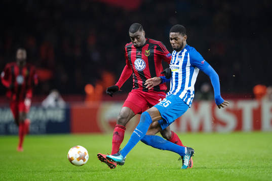 Östersunds Ken Sema och Hertha Berlins Jordan Torunarigha
