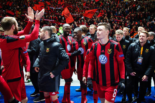Östersunds Ronald Mukiibi, Ken Sema och Jamie Hopcutt