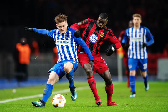 Hertha Berlins Maximilian Mittelstädt och Östersunds Ken