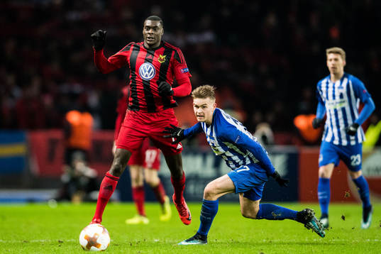 Östersunds Ken Sema och Hertha Berlins Maximilian