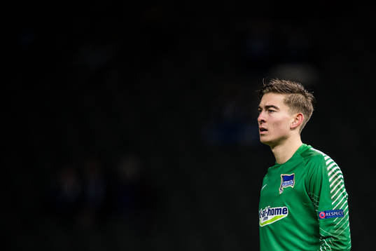 Hertha Berlins målvakt Jonathan Klinsmann