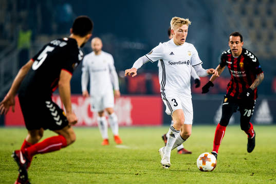 Birger Meling of Rosenborg and Juan Felipe of FK Vardar