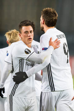 Alex Gersbach and Nicklas Bendtner and Samuel Adegbenro of