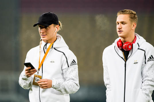 Jonathan Levi and Erik Botheim of Rosenborg