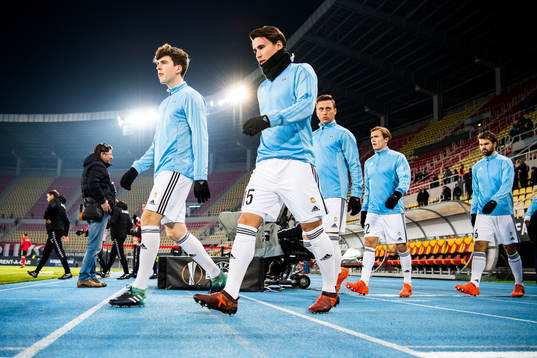 Jacob Rasmussen and Anders Trondsen of Rosenborg