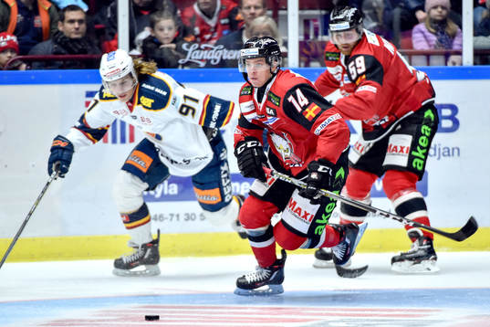 Malmö Redhawks Carl-Johan Lerby och Anton Mylläri och