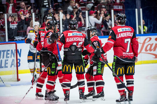 Malmö Redhawks Lars Bryggman, Frederik Storm, Rhett