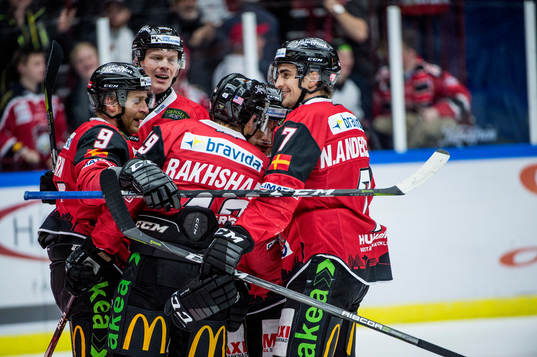 Malmö Redhawks Lars Bryggman, Frederik Storm, Rhett