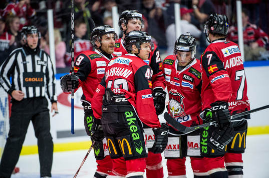 Malmö Redhawks Lars Bryggman, Frederik Storm, Rhett