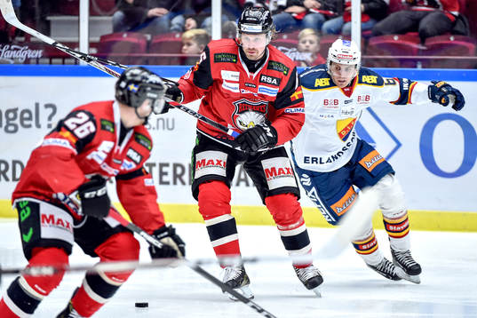 Malmö Redhawks Stefan Warg och Djurgårdens Markus Ljungh