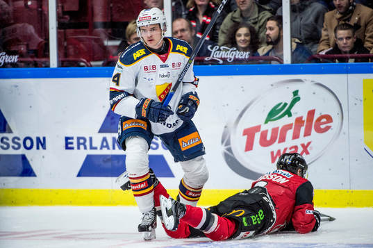 Djurgårdens Marcus Högström och Malmö Redhawks Johan
