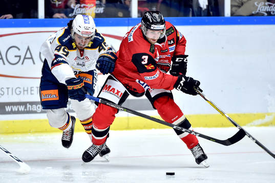Djurgårdens David Bernhardt och Malmö Redhawks Oliver