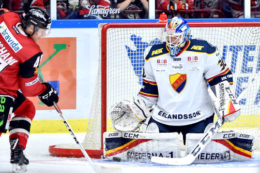Malmö Redhawks Rhett Rakhshani och Djurgårdens målvakt