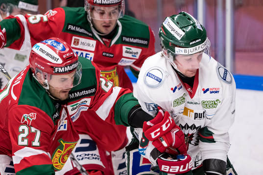 Moras Matt Bailey  i ishockeymatchen i SHL mellan Mora och