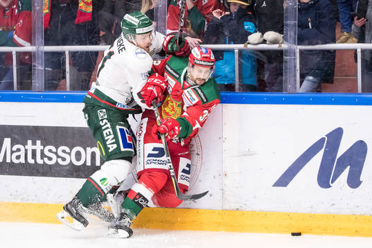 Frölundas Mats Rosseli Olsen och Moras Daniel Grillfors  i