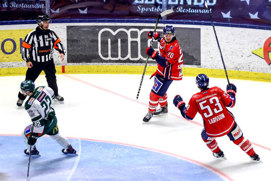 Linköpings Nick Sörenssen jublar