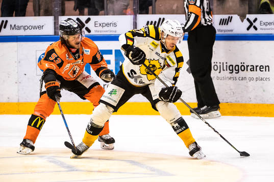 Karlskronas Bobbo Petersson och Skellefteås Pär Lindholm
