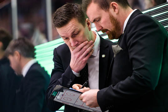 Färjestads tränare Johan Pennerborn och Färjestads