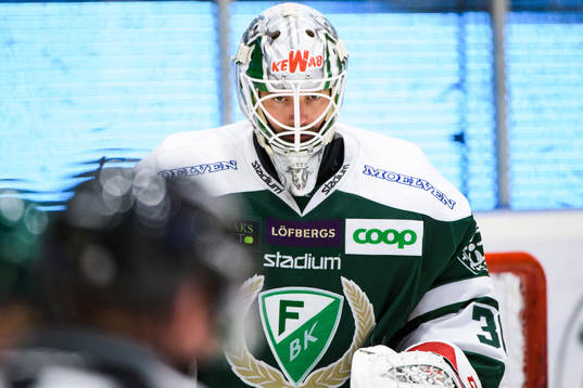 Färjestads målvakt Lars Haugen