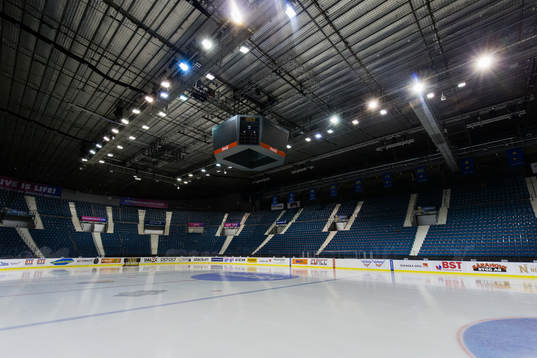 Interiör av Hovet innan en träning med Sveriges