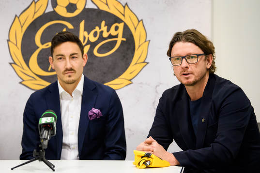 Elfsborgs klubbchef Stefan Andreasson och Stefan Ishizaki