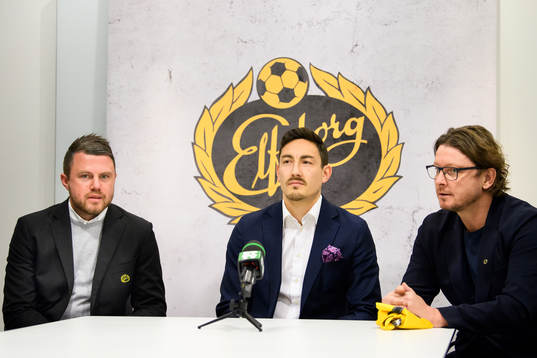 Elfsborgs manager Jimmy Thelin, nyförvärv Stefan Ishizaki