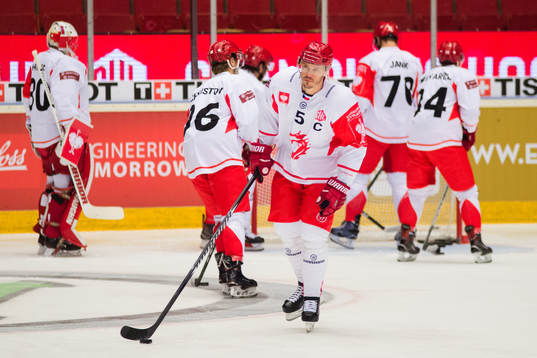 Lukas Krajicek of Ocelari Trinec prior the CHL game between