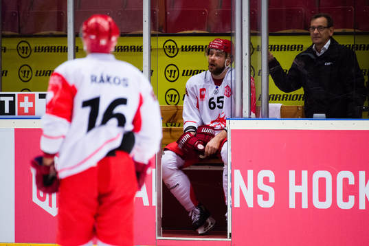 Tomas Marcinko of Ocelari Trinec looks dejected in the