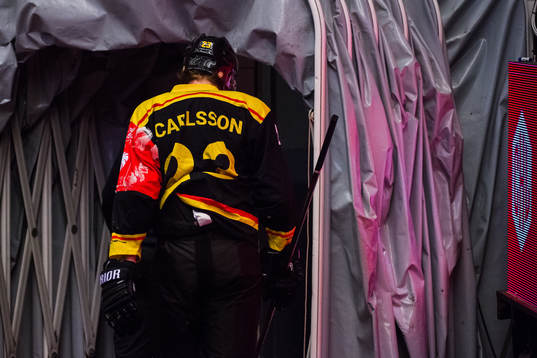 Lucas Carlsson of Brynäs in pain