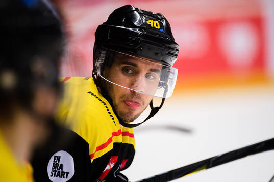 Jesper Jensen of Brynäs looks dejected