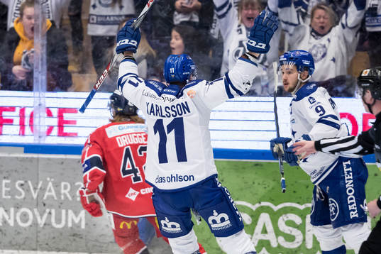 Leksands Emil Bemström jublar