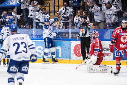 Leksands Anton Karlsson jublar