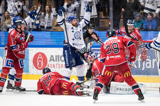 Leksands Mattias Ritola jublar