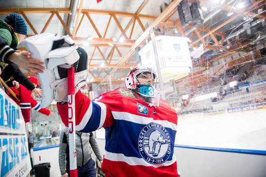 Goaltender Henrik Haukeland of Norway