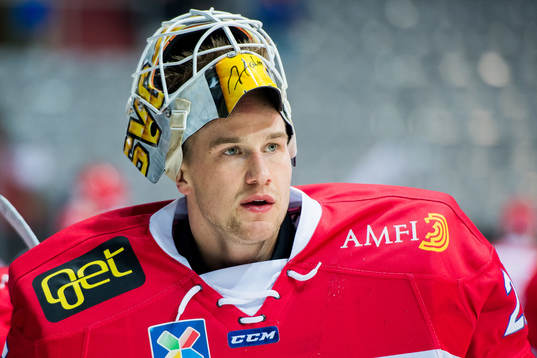 Goaltender Henrik Holm of Norway