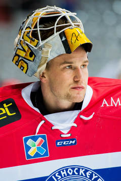 Goaltender Henrik Holm of Norway